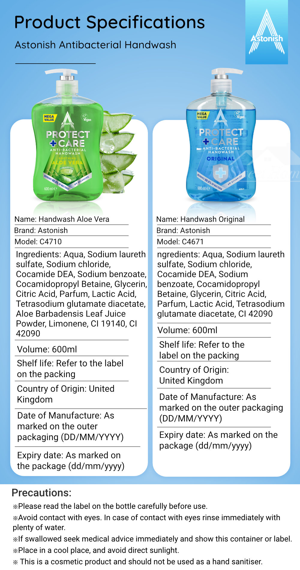 Astonish Antibacterial Handwash C4710-10